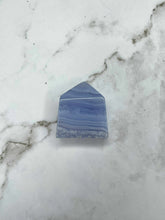 Load image into Gallery viewer, Serene Blue Lace Agate Crystal Tower Point 1pc
