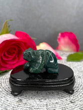 Load image into Gallery viewer, Moss Agate Crystal Bear Carving
