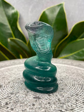 Load image into Gallery viewer, Stunning Fluorite Crystal Snake Carving
