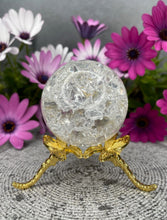 Load image into Gallery viewer, Stunning Crackle Clear Quartz Crystal Sphere
