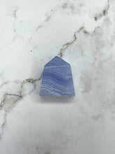 Load image into Gallery viewer, Serene Blue Lace Agate Crystal Tower Point 1pc
