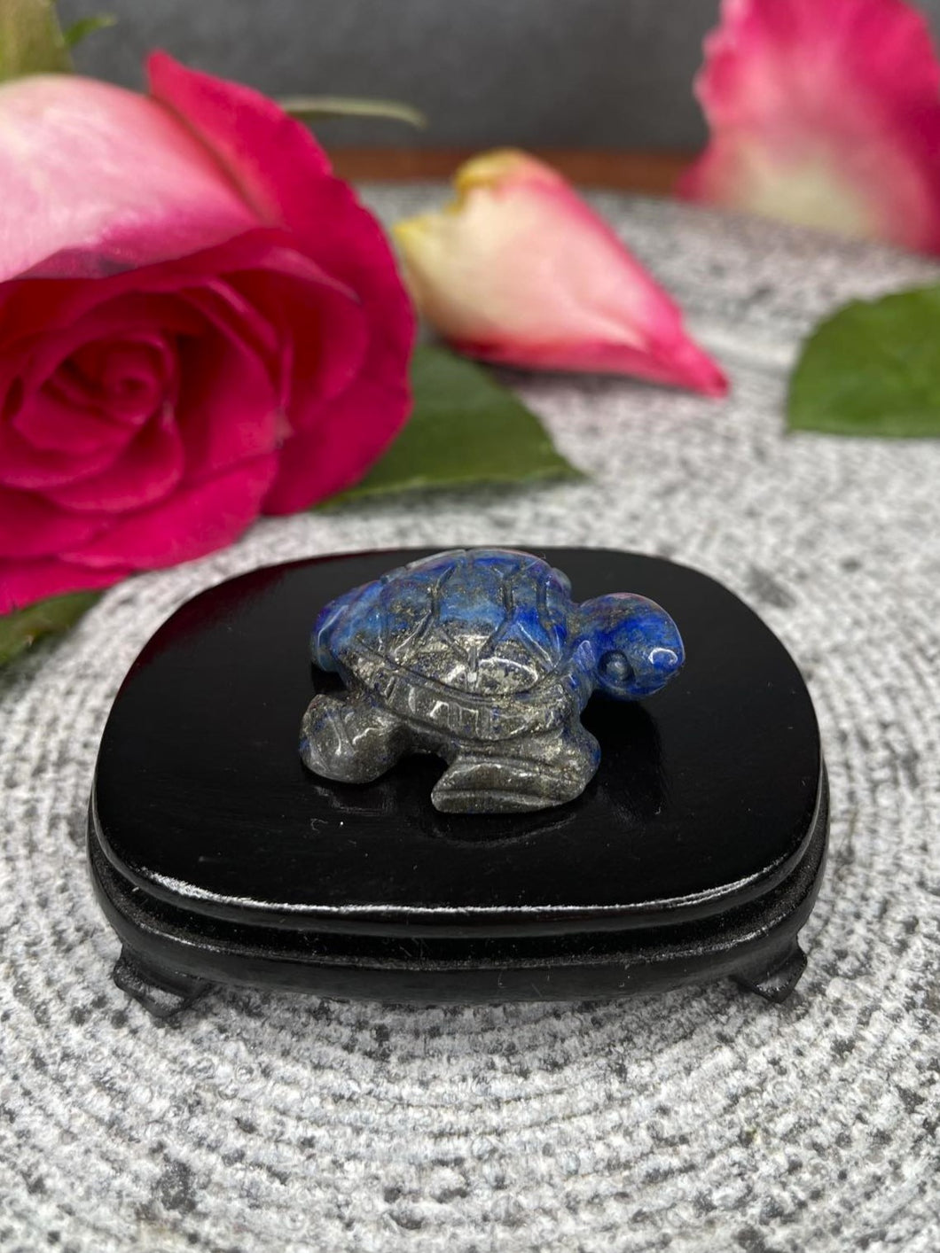 Lapis Lazuli Crystal Turtle Carving