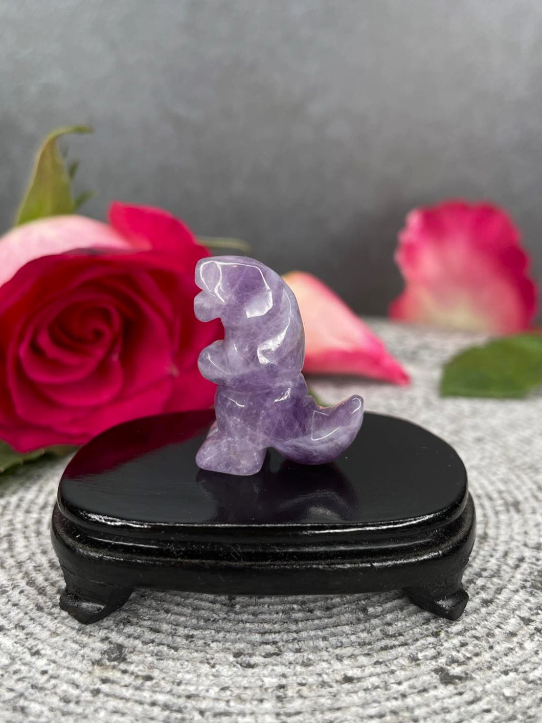 Dream Amethyst Dinosaur Crystal Carving