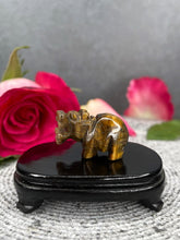 Load image into Gallery viewer, Tiger&#39;s Eye Crystal Hippopotamus Carving
