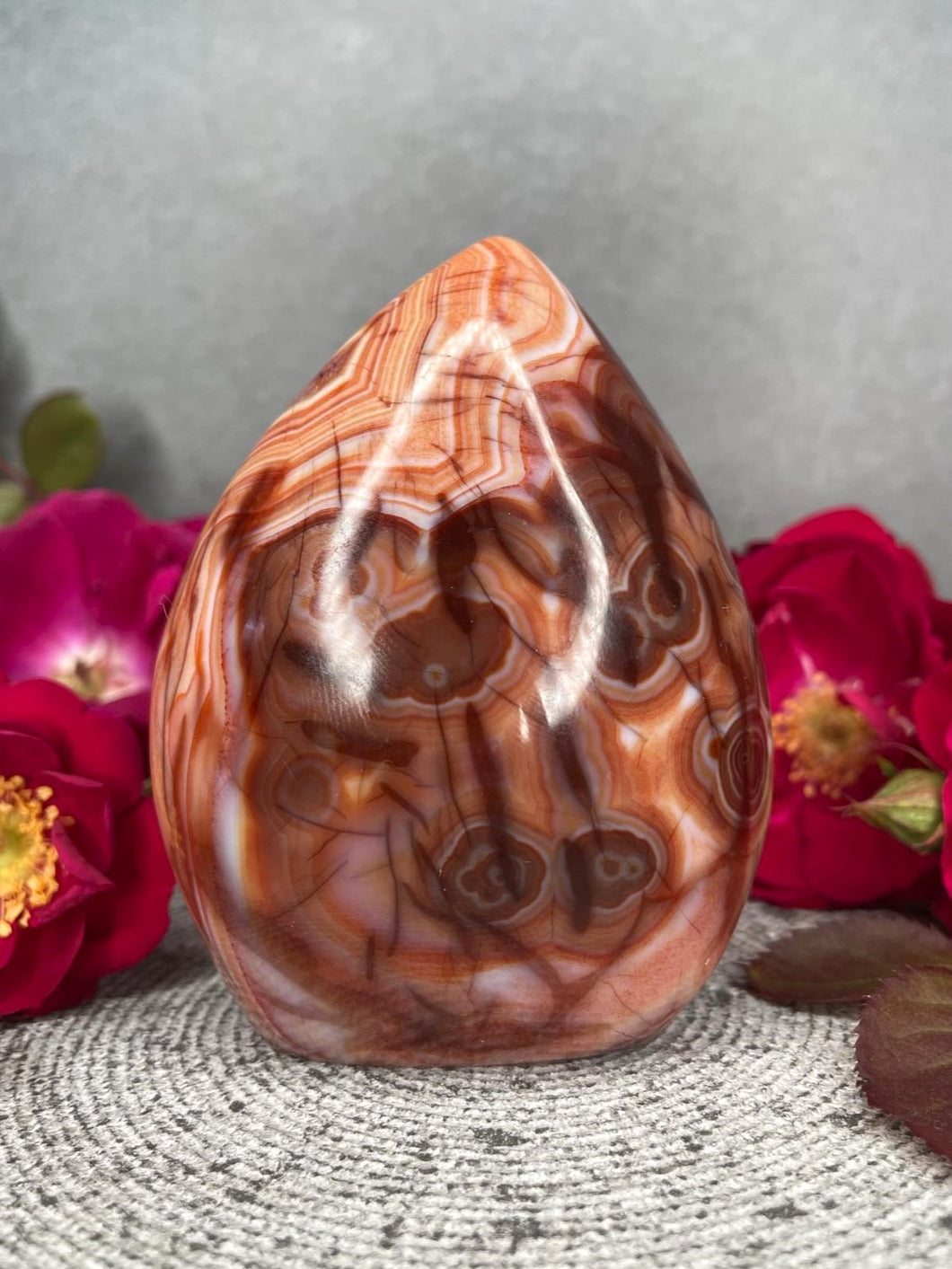 Mesmerizing Carnelian Agate Crystal Flame