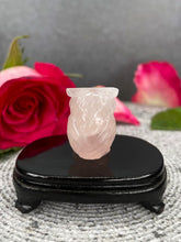 Load image into Gallery viewer, Rose Quartz Owl Crystal Carving
