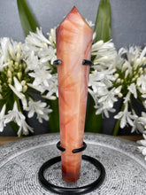 Load image into Gallery viewer, Passion Carnelian Crystal Wand With Black Stand
