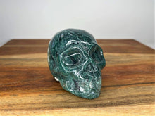 Load image into Gallery viewer, Stunning Green Moss Agate Crystal Skull
