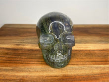 Load image into Gallery viewer, Moss Agate Crystal Human Skull
