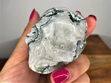 Load image into Gallery viewer, Stunning Quartz Moss Agate Crystal Skull
