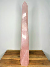 Load image into Gallery viewer, Tall Rose Quartz Crystal Tower Point
