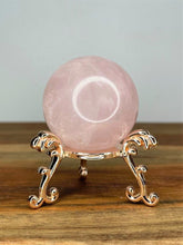 Load image into Gallery viewer, Three Leg Metal Rose Gold Sphere Ball Stand
