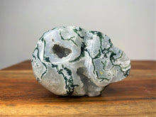 Load image into Gallery viewer, Stunning Quartz Moss Agate Crystal Skull

