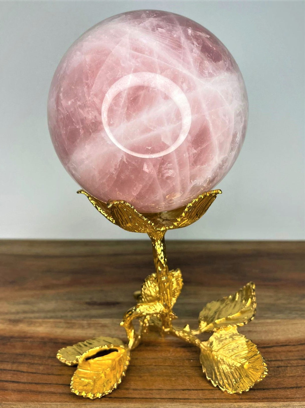 Large Natural Rose Quartz Crystal Sphere