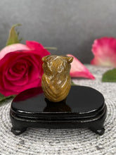 Load image into Gallery viewer, Tiger’s Eye Owl Crystal Carving
