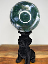 Load image into Gallery viewer, XXL Natural Moss Agate Sphere
