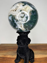 Load image into Gallery viewer, XXL Natural Moss Agate Sphere
