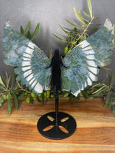 Load image into Gallery viewer, Healing Moss Agate Angel Wings
