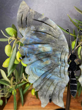 Load image into Gallery viewer, Chakra Healing Labradorite Crystal Butterfly Wings
