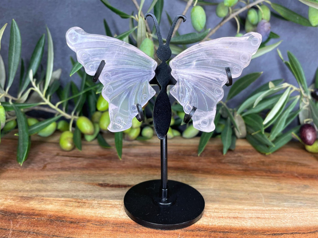 Mini Transparent Rose Quartz Butterfly Wings