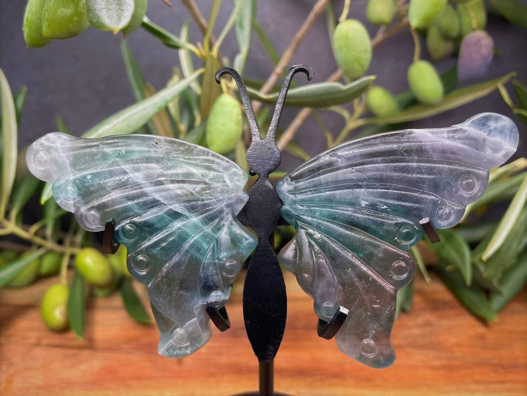 Mini Green Fluorite Butterfly Wings