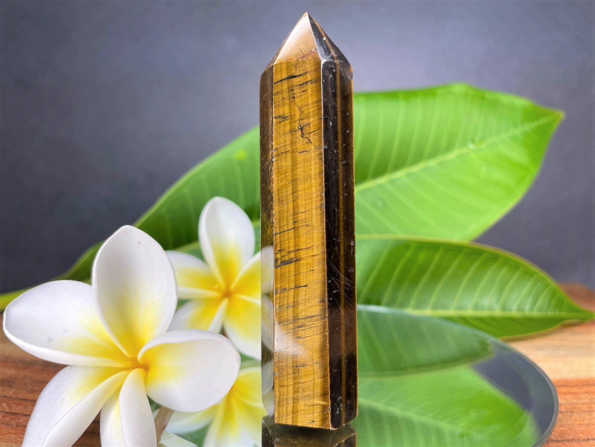 Courage Tiger Eye Crystal Tower Point – Crystals Melbourne Australia