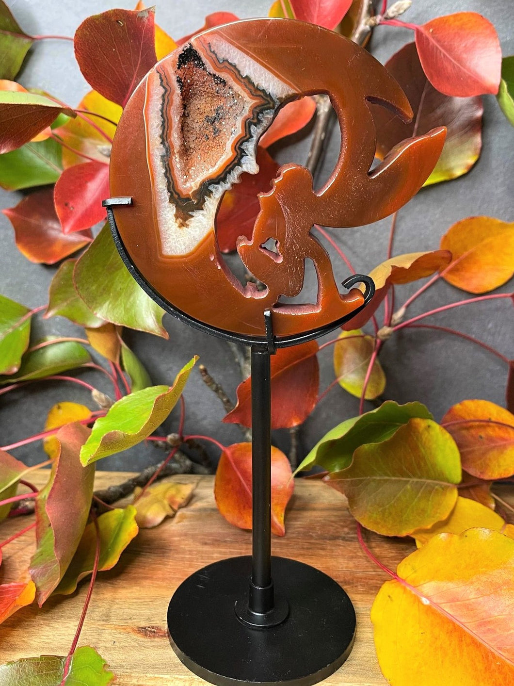 Carnelian Crystal Moon And Fairy