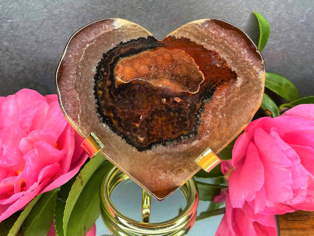 Carnelian Crystal Love Heart Gemstone