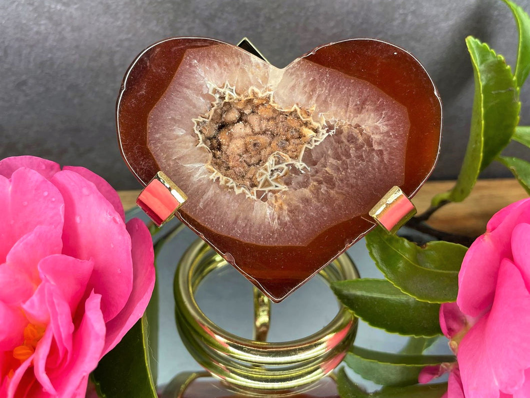 Confident Carnelian Crystal Stone Love Heart