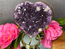 Load image into Gallery viewer, Amethyst Cluster Crystal Geode Love Heart
