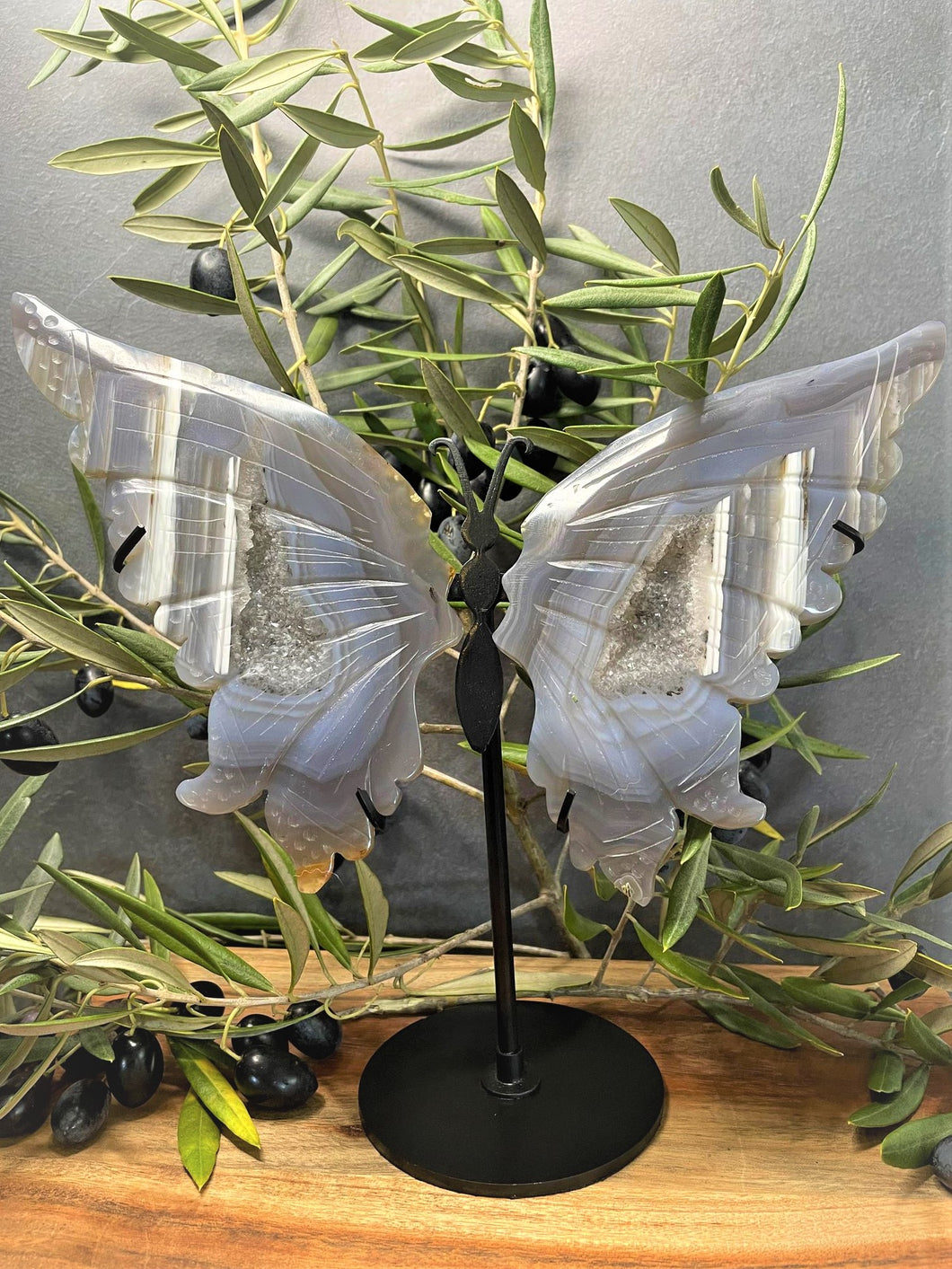 XXL Crystal Agate Butterfly Wings Home Décor