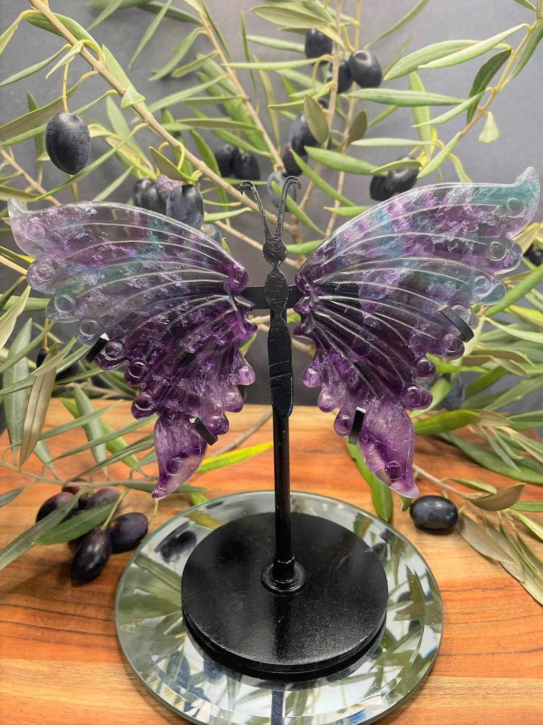 Stunning Natural Fluorite Crystal Butterfly Wings