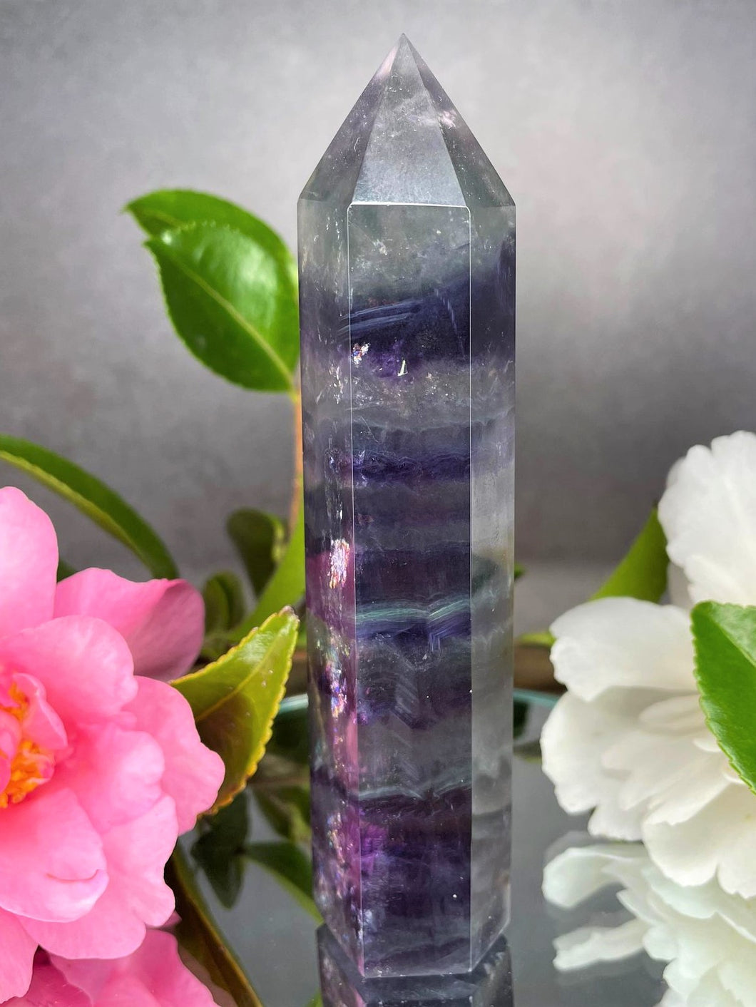 Rainbow Fluorite Crystal Tower Enhance Focus & Clarity
