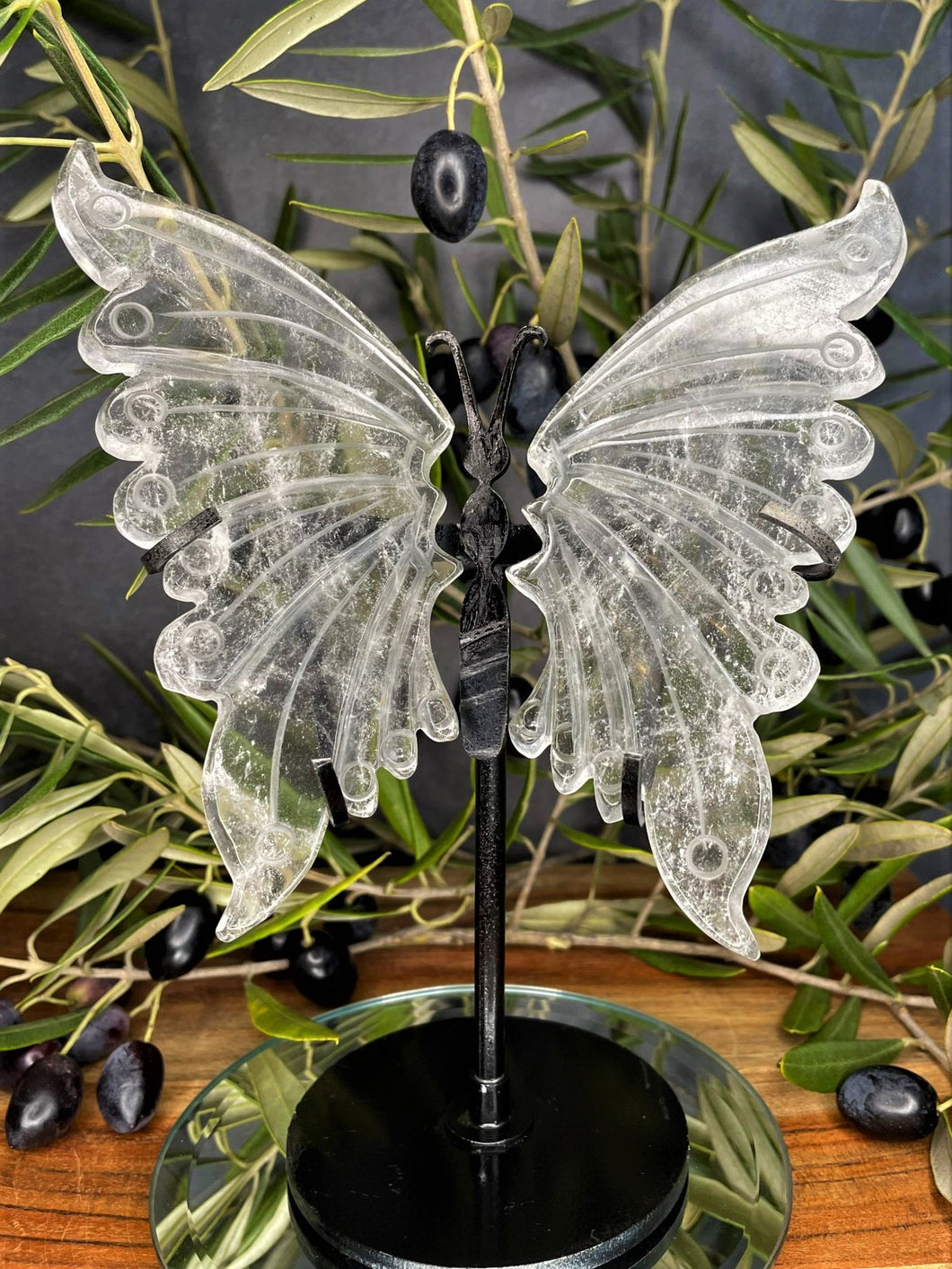 Clarity Clear Quartz Crystal Butterfly Wings