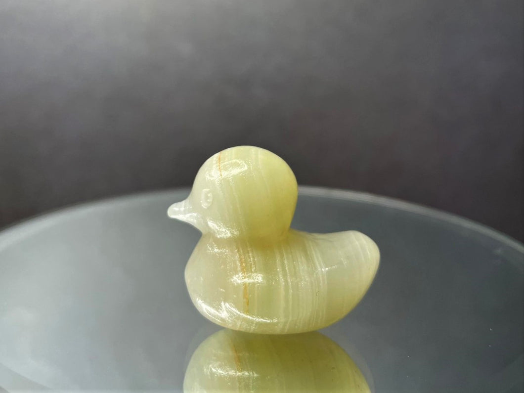 Adorable Jade Crystal Duck Carving