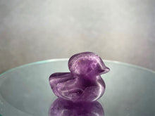 Load image into Gallery viewer, Stunning Purple Crystal Fluorite Duck Carving
