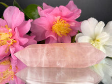 Load image into Gallery viewer, Chakra Healing Crystal Rose Quartz Double Point
