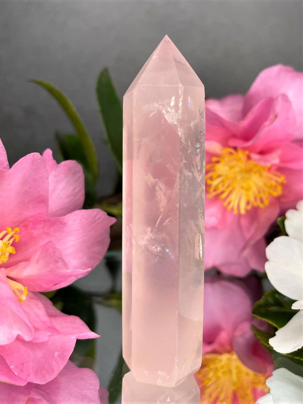 Rose Quartz Crystal Tower Chakra Healing