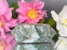 Load image into Gallery viewer, Chakra Healing Crystal Moss Agate Double Point
