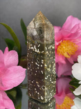 Load image into Gallery viewer, High Quality Ocean Jasper Orbicular Tower Healing Gemstone
