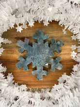 Load image into Gallery viewer, Snowflake Blue Moss Agate Crystal Christmas Decoration
