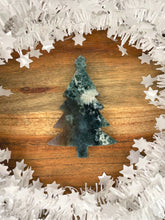 Load image into Gallery viewer, Christmas Tree Moss Agate Crystal Decoration
