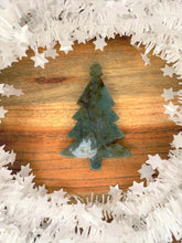 Load image into Gallery viewer, Christmas Tree Moss Agate Crystal Décor
