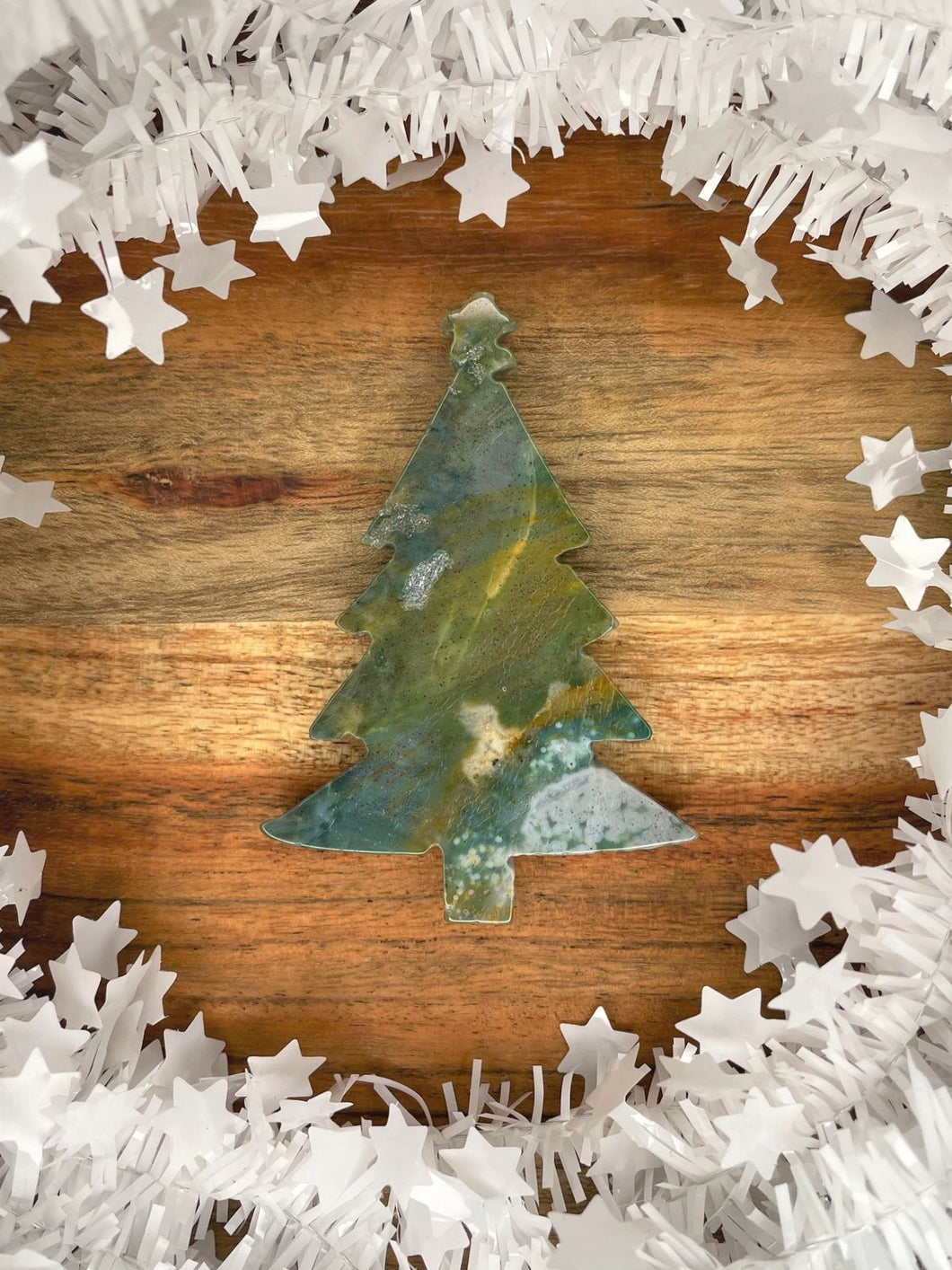 Ocean Jasper Crystal Christmas Tree Décor