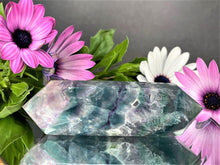 Load image into Gallery viewer, Third Eye Colorful Fluorite Double Point
