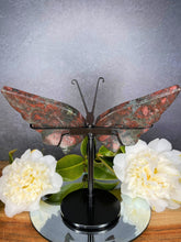 Load image into Gallery viewer, Breathtaking Plum Blossom Jasper Crystal Butterfly Wings
