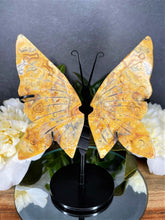 Load image into Gallery viewer, Stunning Crazy Lace Agate Crystal Butterfly Wings
