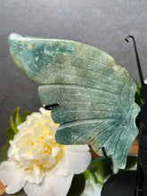 Load image into Gallery viewer, Teal Ocean Jasper Crystal Butterfly Wings
