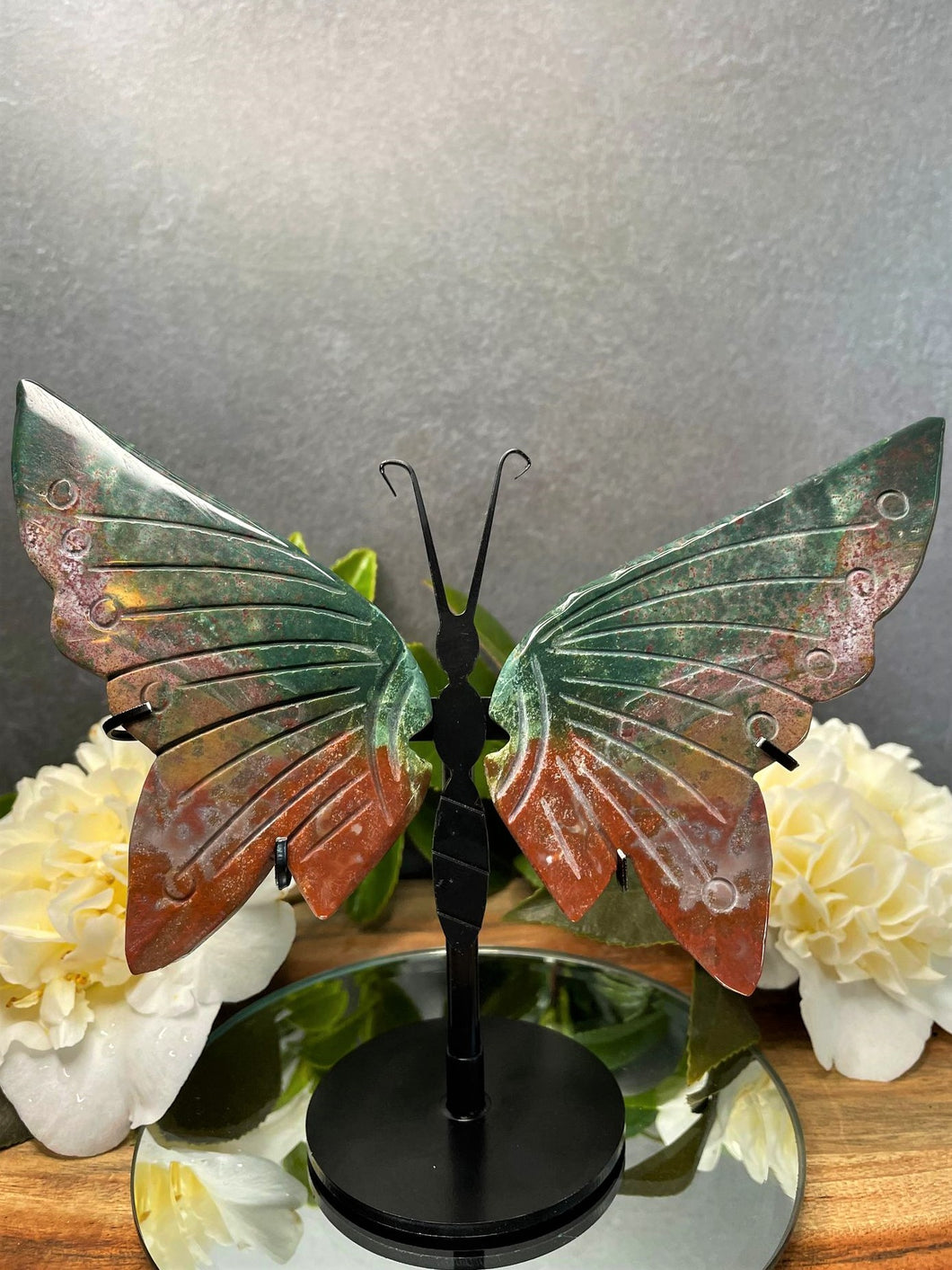 Stunning Ocean Jasper Crystal Butterfly Wings
