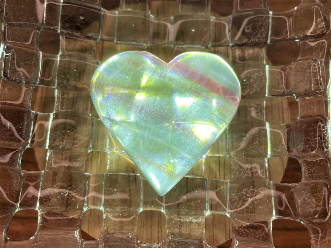 Green Candy Fluorite Crystal Love Heart Embrace Harmony